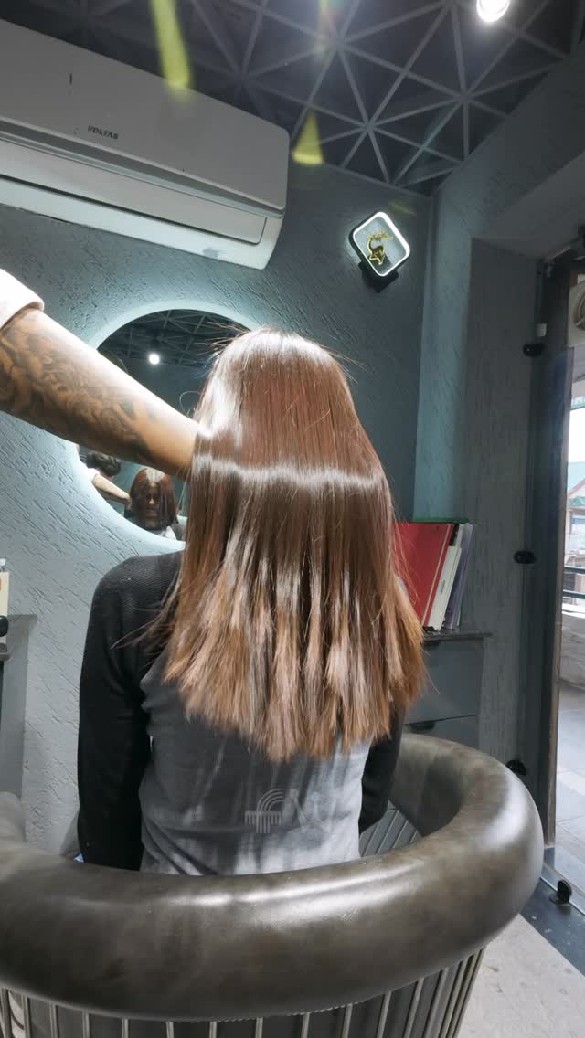 Sleek salon blowout styled at Fashion World Palampur